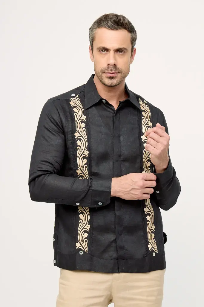 Guayabera Bord Oro 